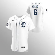 Detroit Tigers #6 Al Kaline Authentic Home White Jersey