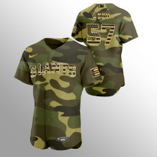 San Francisco Giants #57 Alex Wood 2022 Armed Forces Day Camo Jersey