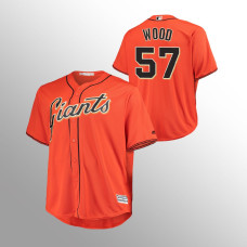 Giants #57 Alex Wood Alternat Cool Base Orange Jersey