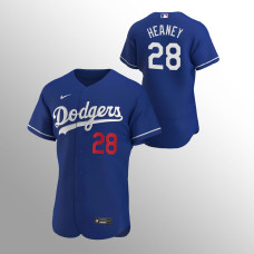 Los Angeles Dodgers #28 Andrew Heaney Authentic Alternate Royal Jersey