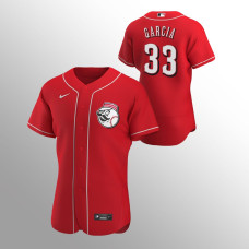 Cincinnati Reds #33 Aramis Garcia Authentic Scarlet Jersey
