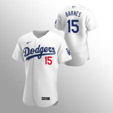 Los Angeles Dodgers Austin Barnes White #15 Authentic Home Jersey