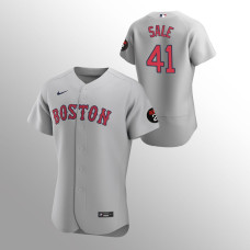 Boston Red Sox Jersey Brad Peacock Gray #41 Authentic Road