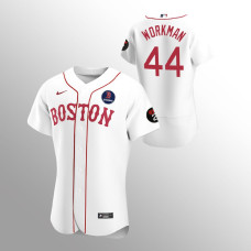 Red Sox #44 Brandon Workman Alternate Boston Strong White Jersey