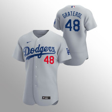 Los Angeles Dodgers Jersey Brusdar Graterol Gray #48 Authentic Alternate