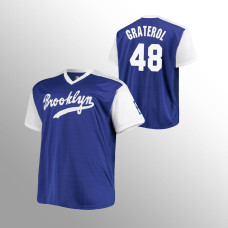 Los Angeles Dodgers Royal White Jersey Brusdar Graterol #48 Replica Cooperstown Collection