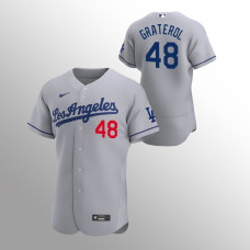 Los Angeles Dodgers Jersey Brusdar Graterol Gray #48 Road Authentic