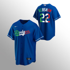 Dodgers Clayton Kershaw Jersey Royal Mexican Heritage Night Replica