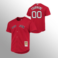 Red Sox Custom Jersey Red Cooperstown Collection Mesh Batting Practice