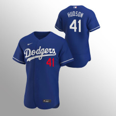 Los Angeles Dodgers Jersey Daniel Hudson Royal #41 Authentic Alternate
