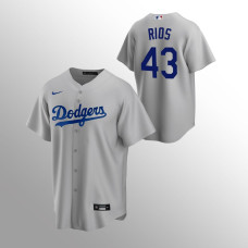 Los Angeles Dodgers Replica Jersey #43 Edwin Rios Alternate Gray