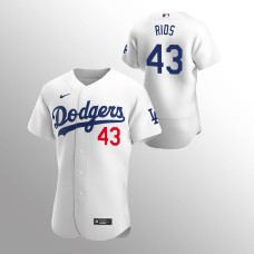 Los Angeles Dodgers Edwin Rios White #43 Authentic Home Jersey