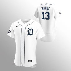 Detroit Tigers #13 Eric Haase Authentic Home White Jersey