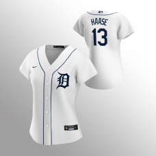 Tigers #13 Women's Eric Haase Home Replica White Jersey