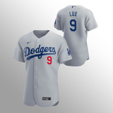 Los Angeles Dodgers Jersey Gavin Lux Gray #9 Authentic Alternate