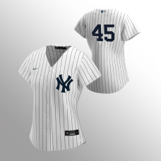 Yankees #45 Women's Gerrit Cole Replica Home White Jersey