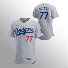 Los Angeles Dodgers #77 James Outman Authentic Alternate Gray Jersey