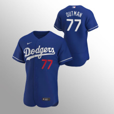 Los Angeles Dodgers #77 James Outman Authentic Alternate Royal Jersey