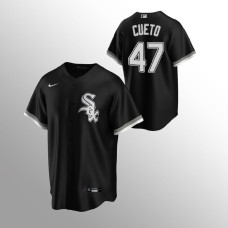 Chicago White Sox #47 Johnny Cueto Replica Alternate Black Jersey