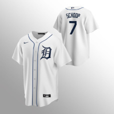 Tigers #7 Youth Jonathan Schoop Replica Home White Jersey