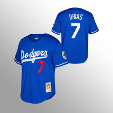 Los Angeles Dodgers Cooperstown Collection Jersey #7 Julio Urias Mesh Batting Practice Royal