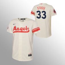 Youth Reid Detmers Jersey Angels #48 2022 City Connect Cream Replica