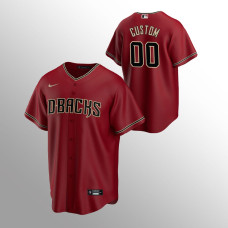 Men's Arizona Diamondbacks Custom #00 Red Replica Alternate Jersey