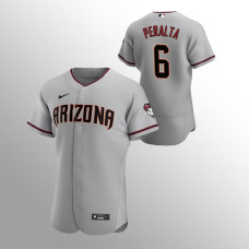 Men's Arizona Diamondbacks David Peralta Authentic Gray 2020 Road Jersey