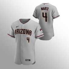 Arizona Diamondbacks Ketel Marte Gray Authentic Road Jersey