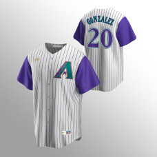 Arizona Diamondbacks Luis Gonzalez Cream Purple Cooperstown Collection Alternate Jersey