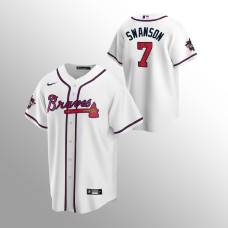 Dansby Swanson Atlanta Braves White 2021 MLB All-Star Game Replica Home Jersey