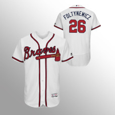 Men's Atlanta Braves White Authentic Collection Home #26 Mike Foltynewicz 2019 Flex Base Jersey