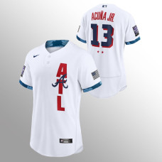 Ronald Acuna Jr. Atlanta Braves White 2021 MLB All-Star Game Authentic Jersey