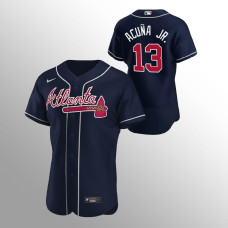 Men's Atlanta Braves Ronald Acuna Jr. Authentic Navy 2020 Alternate Jersey