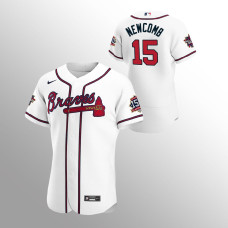 Men's Atlanta Braves Sean Newcomb 2021 MLB All-Star White Game Patch Authentic Home Jersey