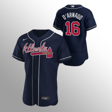 Travis d'Arnaud Atlanta Braves Navy Authentic Alternate Jersey