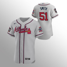 Men's Atlanta Braves Will Smith 2021 MLB All-Star Gray Game Patch Authentic Road Jersey