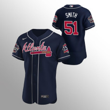 Men's Atlanta Braves Will Smith 2021 MLB All-Star Navy Game Patch Authentic Team Jersey