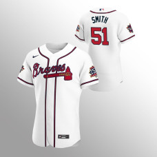 Men's Atlanta Braves Will Smith 2021 MLB All-Star White Game Patch Authentic Home Jersey