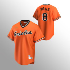 Men's Baltimore Orioles #8 Cal Ripken Jr. Orange Alternate Cooperstown Collection Jersey