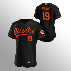 Men's Baltimore Orioles Chris Davis #19 Black Authentic 2020 Alternate Jersey