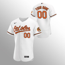 Men's Baltimore Orioles Custom #00 White Authentic 2020 Home Jersey