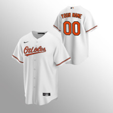 Men's Baltimore Orioles Custom #00 White 2020 Replica Home Jersey
