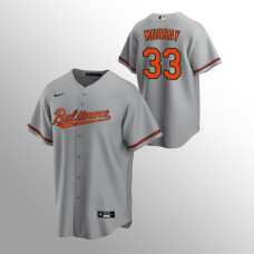 Men's Baltimore Orioles Eddie Murray #33 Gray Replica Road Jersey