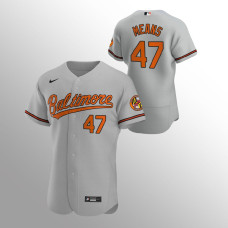 John Means Baltimore Orioles Gray Authentic Road Jersey
