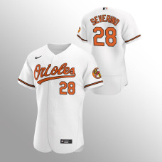 Baltimore Orioles Pedro Severino White Authentic Home Jersey