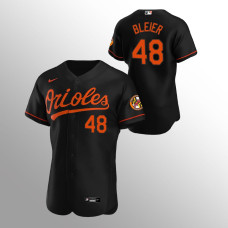 Men's Baltimore Orioles Richard Bleier #48 Black Authentic 2020 Alternate Jersey