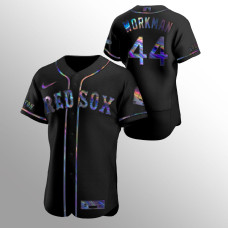 Brandon Workman Boston Red Sox Black Authentic Holographic Golden Edition Jersey