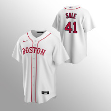 Men's Boston Red Sox Chris Sale #41 White Replica Alternate Jersey