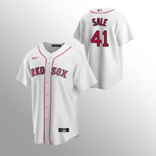 Men's Boston Red Sox Chris Sale #41 White Replica Home Jersey